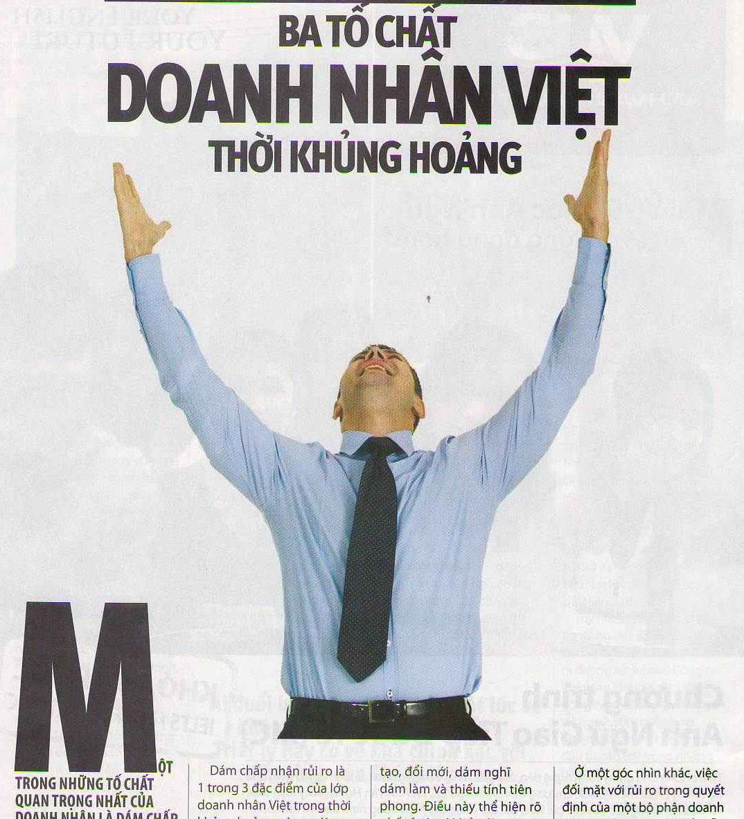 BA TỐ CHẤT DOANH NHÂN VIỆT THỜI KHỦNG HOẢNG (NHỊP CẦU ĐẦU TƯ)
