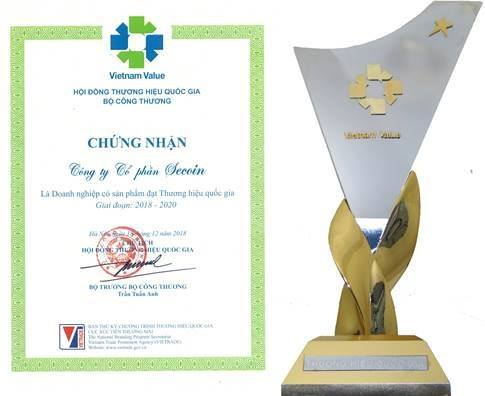 SECOIN Tiếp tục vinh dự được Chính Phủ công nhận là Thương Hiệu Quốc Gia 2018-2020