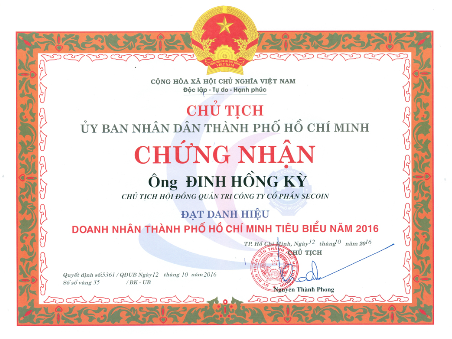 Doanh nhân tiêu biểu TP.HCM năm 2016