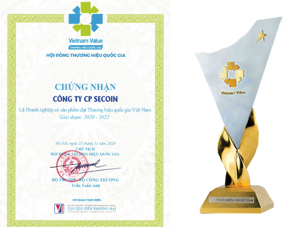 SECOIN tiếp tục vinh dự được Chính phủ công nhận Thương hiệu Quốc gia 2020-2022